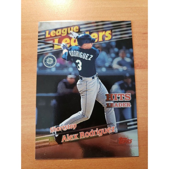 1999 Topps #228 Alex Rodriguez - League Leaders Hits - Seattle Mariners - MLB - Picture 1 of 2